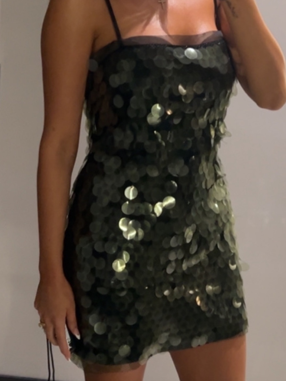 Gianni Bini Emerald Green Sequin Mini Dress